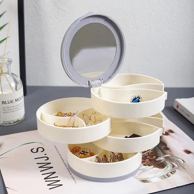 Elegante 4-stufige drehbare Schmuckaufbewahrungsbox