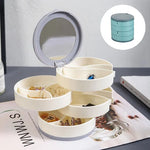 Elegante 4-stufige drehbare Schmuckaufbewahrungsbox