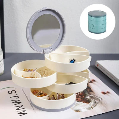 Elegante 4-stufige drehbare Schmuckaufbewahrungsbox