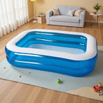 Spacious Inflatable Family Pool for 4 People - Durable PVC Material