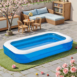 Spacious Inflatable Family Pool for 4 People - Durable PVC Material