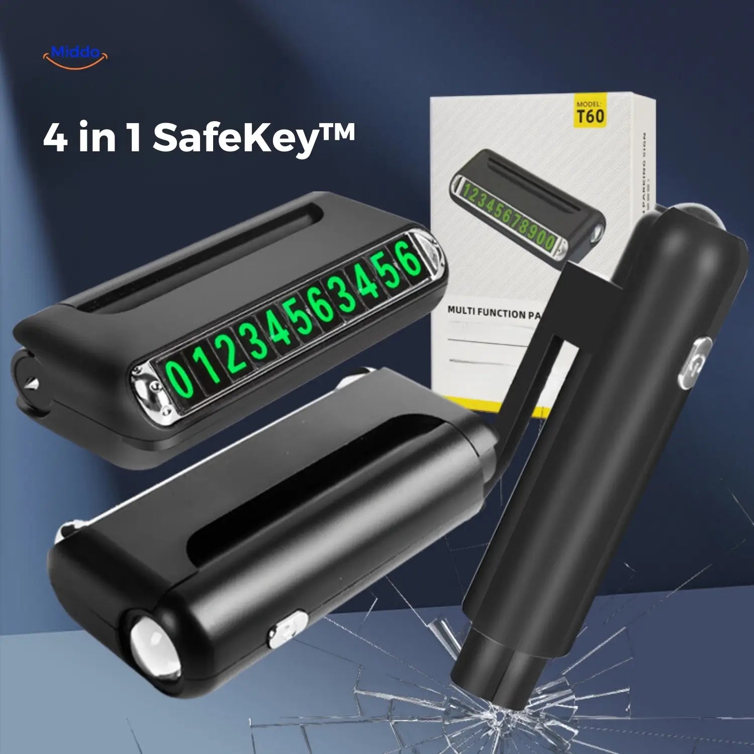 Emergency Tool Pro: 4-in-1 Safety Helper for Your Car