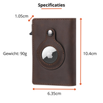 Elegant card holder with integrated AirTag compartment