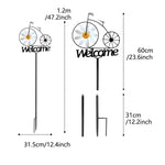 Stainless Steel Garden Wind Spinner with Flower Motif | Weatherproof | Garden and Lawn Decoration