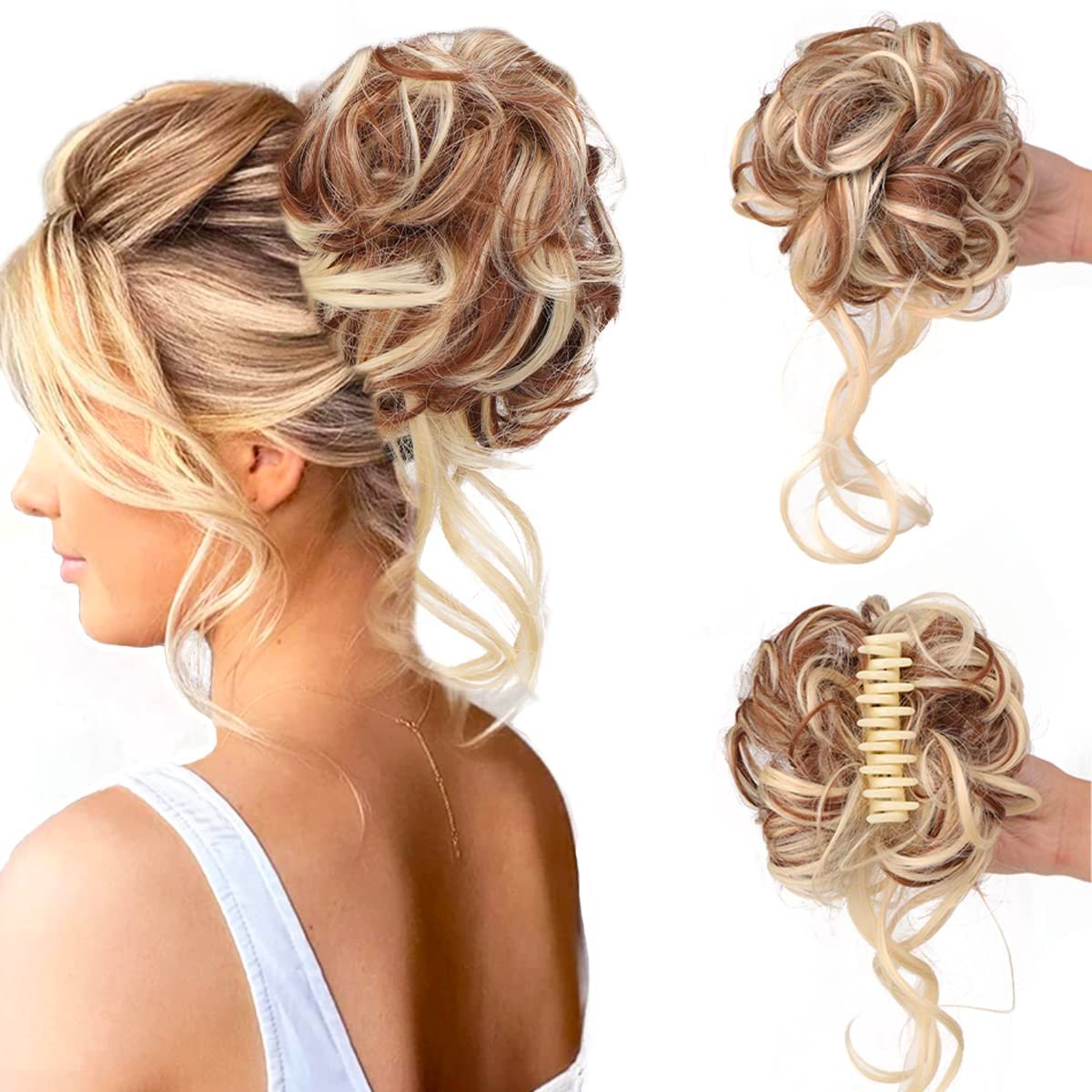 Hair clips for curly bun hairstyles