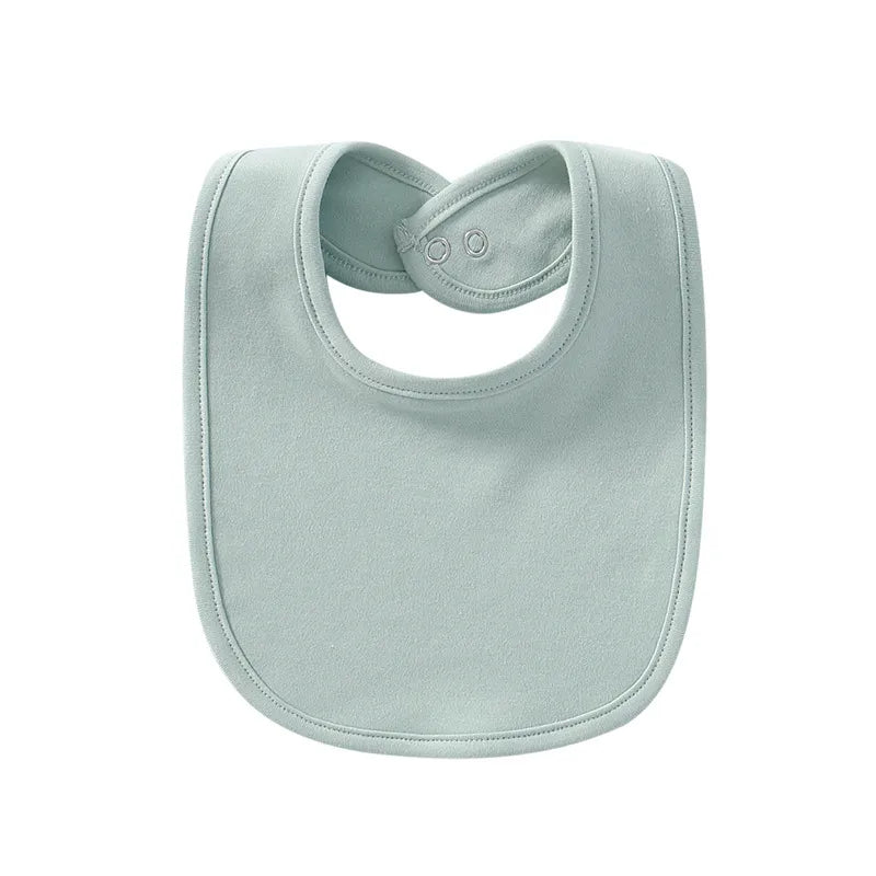Absorbent Baby Bibs Made of Soft Cotton – Skin-Friendly with Snap Fastener