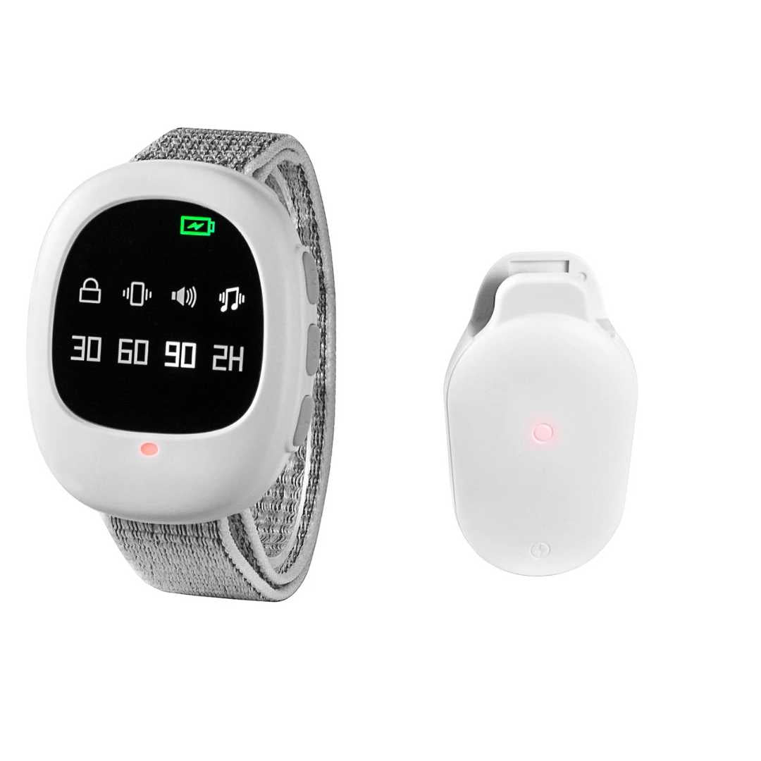 Wireless Bedwetting Alarm with Vibration Signal and Timer Function – USB Rechargeable