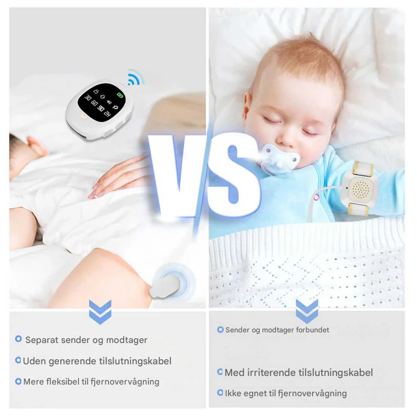 Wireless Bedwetting Alarm with Vibration Signal and Timer Function – USB Rechargeable
