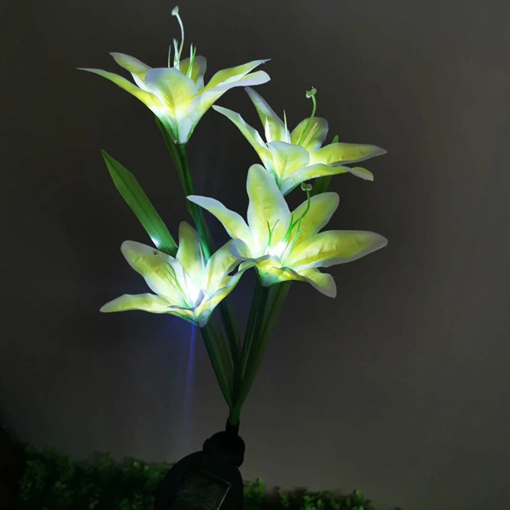 Fascinierende Solar-LED-Gartenlichter in Blumenform – Farbwechselnde Dekoration für Außenbereiche