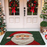 Festliche Fußmatte für Weihnachten | Lebkuchen & Santa Design | Rutschfest & Waschbar
