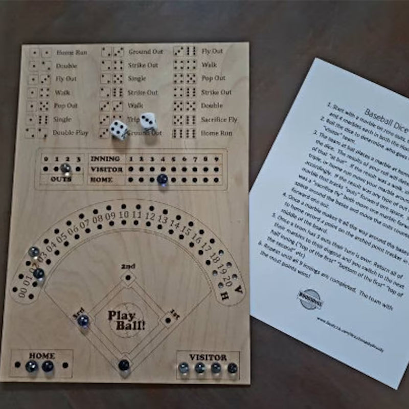 Dice baseball game – Strategy game for 2-4 players