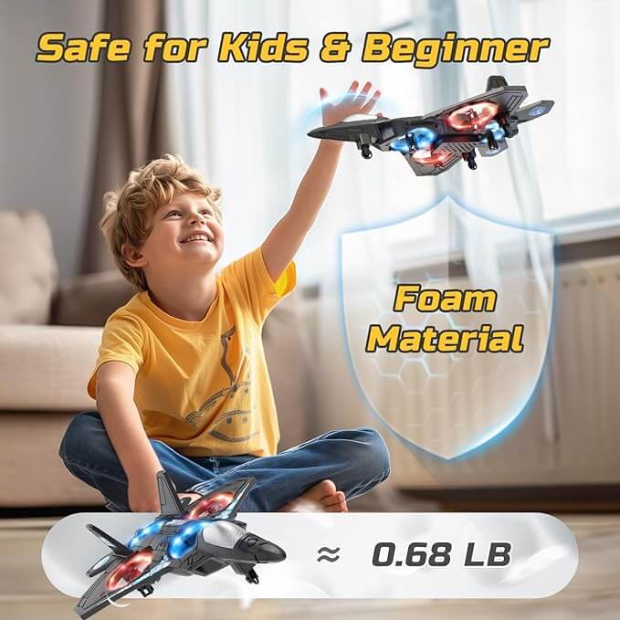 Fernsteuerbares LED-Flugzeug für Kinder von 6-12 Jahren
