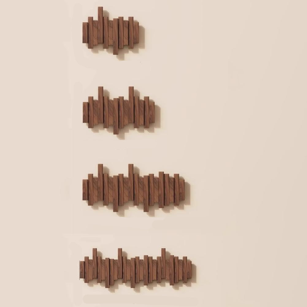 Elegante Holz-Garderobe mit flexiblen Magnetaufhängungen