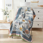 Reversible Cotton Beach Towel in Vibrant Colors | AquaChic