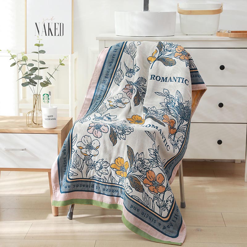 Reversible Cotton Beach Towel in Vibrant Colors | AquaChic