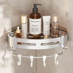 Aluminum Shower Caddy Corner Shelf – Adhesive, No Drilling