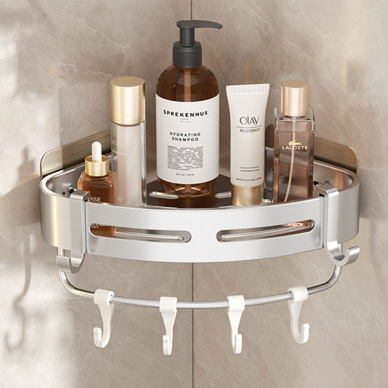 Aluminum Shower Caddy Corner Shelf – Adhesive, No Drilling