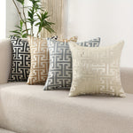 2-Piece Set of Geometric Jacquard Pillow Covers with Hidden Zipper – Stylish Cushion Cases for Your Home