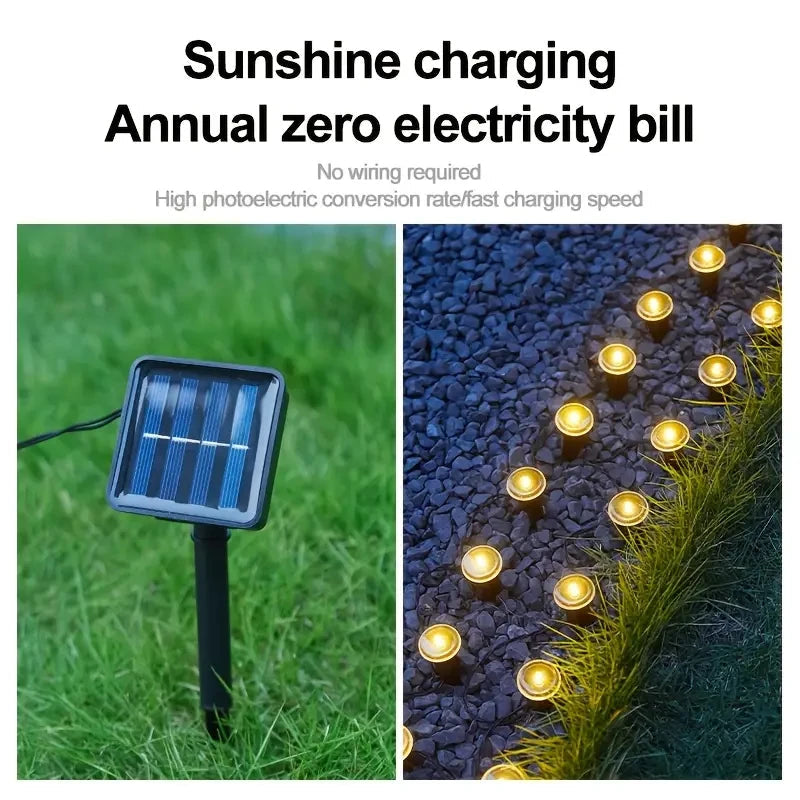 Solar-powered LED Garden Lighting with 15/30 Lights | 8 Lighting Modes | IP65 Weatherproof