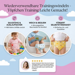 Reusable diapers for easy potty training