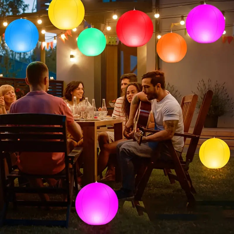 Light-Up Beach Ball with 16 Colors – Inflatable Fun for Nighttime Adventures