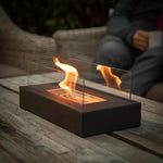 Eleganter Tischkamin für Terrasse und Balkon mit Bioethanol