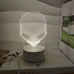 3D Alien Lamp with LED Color Lighting and Touch Control