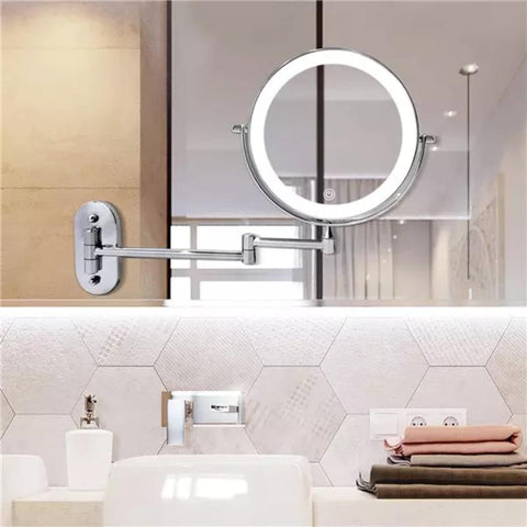 Exclusive LED magnifying mirror for precise beauty applications