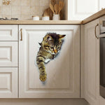 3D Cat Stickers for Toilet Lid