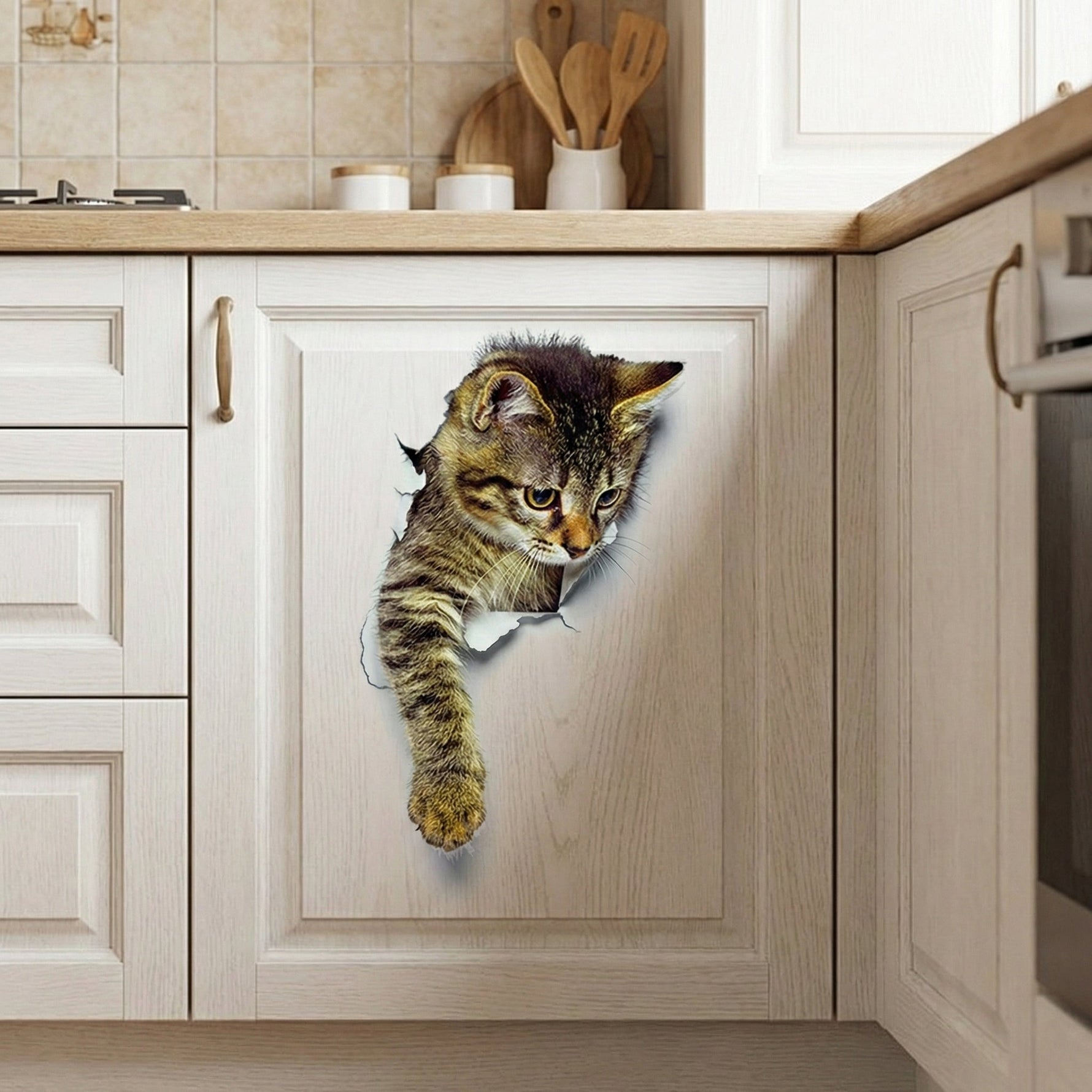 3D Katzenillusion für Ihre Toilette | PurrfectDesign