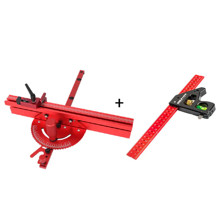 Precision Miter Gauge with Adjustable Angle Stop