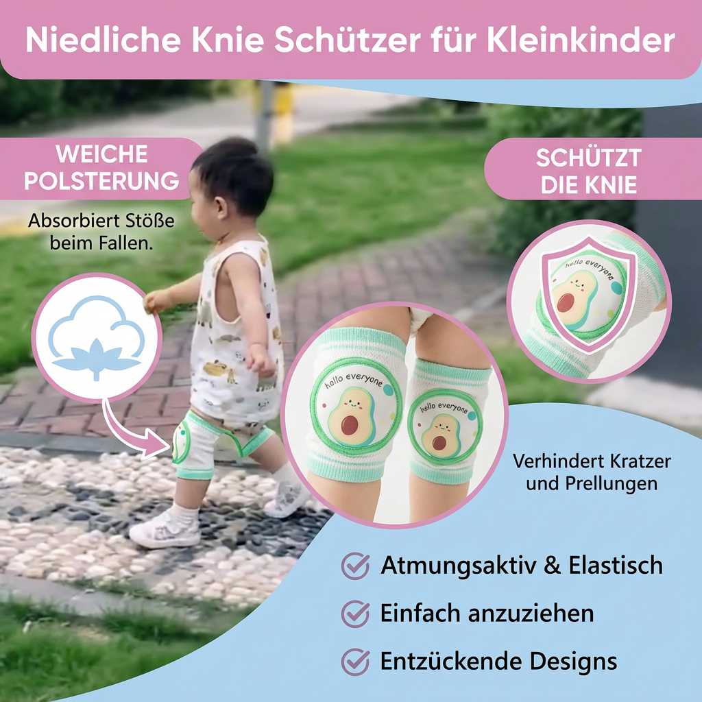 Comfortable knee pads for toddlers in a cute design