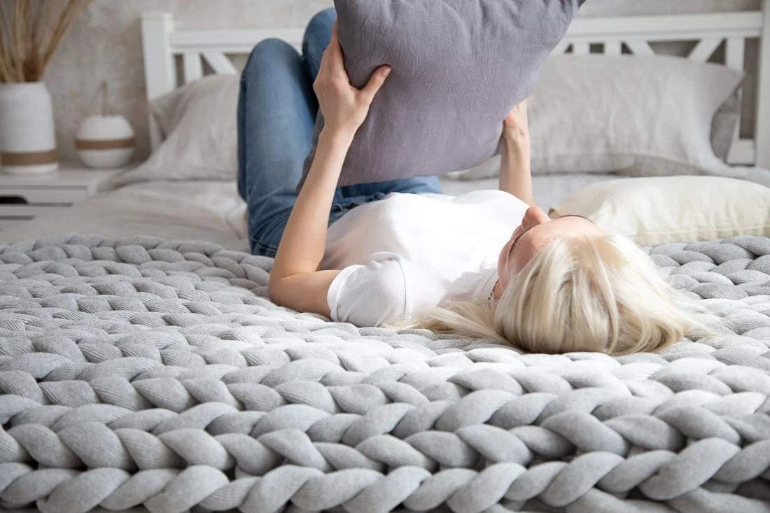 Cozy knitted blanket for ultimate comfort
