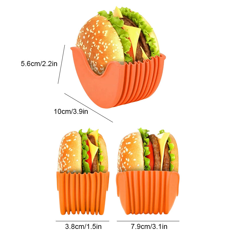 Clean burger holder for easy handling