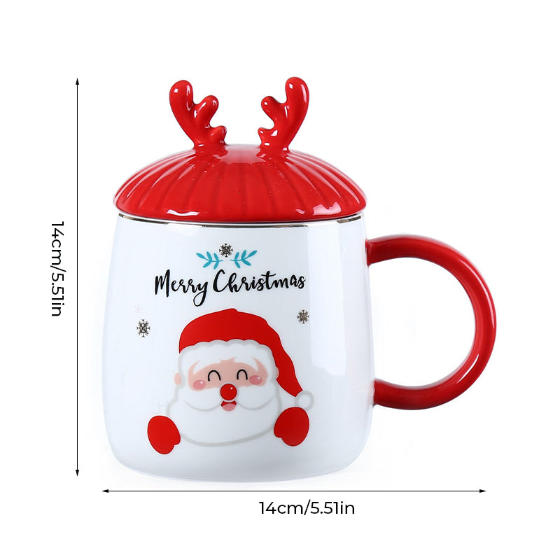 Christmas mugs with festive design