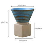 Large Ceramic Coffee Cup with Tapered Seam Base - Mug and Coaster Set