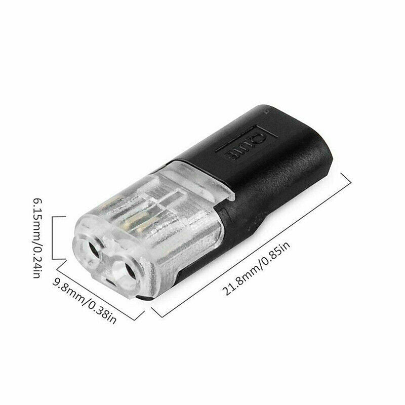 Two-wire connector with locking mechanism