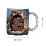 Kreative Bücherregal-Tasse für Buchliebhaber