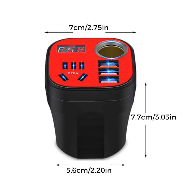 Kraftvoller 200W Auto-Inverter mit USB-Anschlüssen