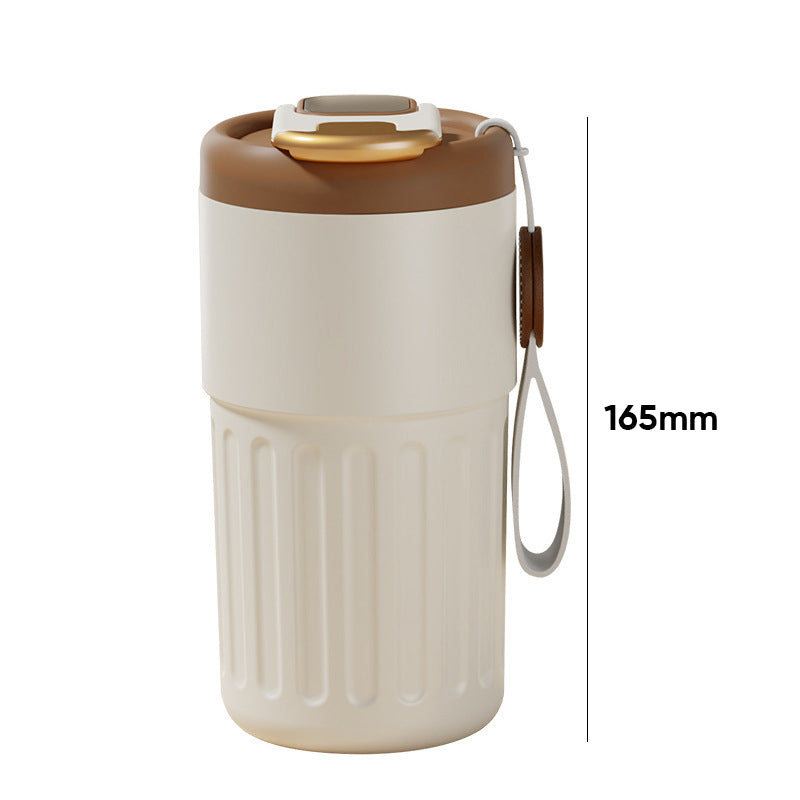 Coffee thermos with temperature display