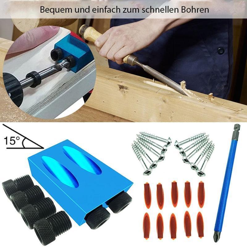 Präzisionsbohrer – Perfekte 15° Löcher für stabile Holzverbindungen