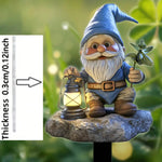 Magical Garden Gnome Stake | Weatherproof Acrylic Charm | Lawn and Flower Decoration