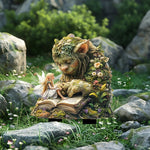 Enchanting garden stake with nature motif made of acrylic