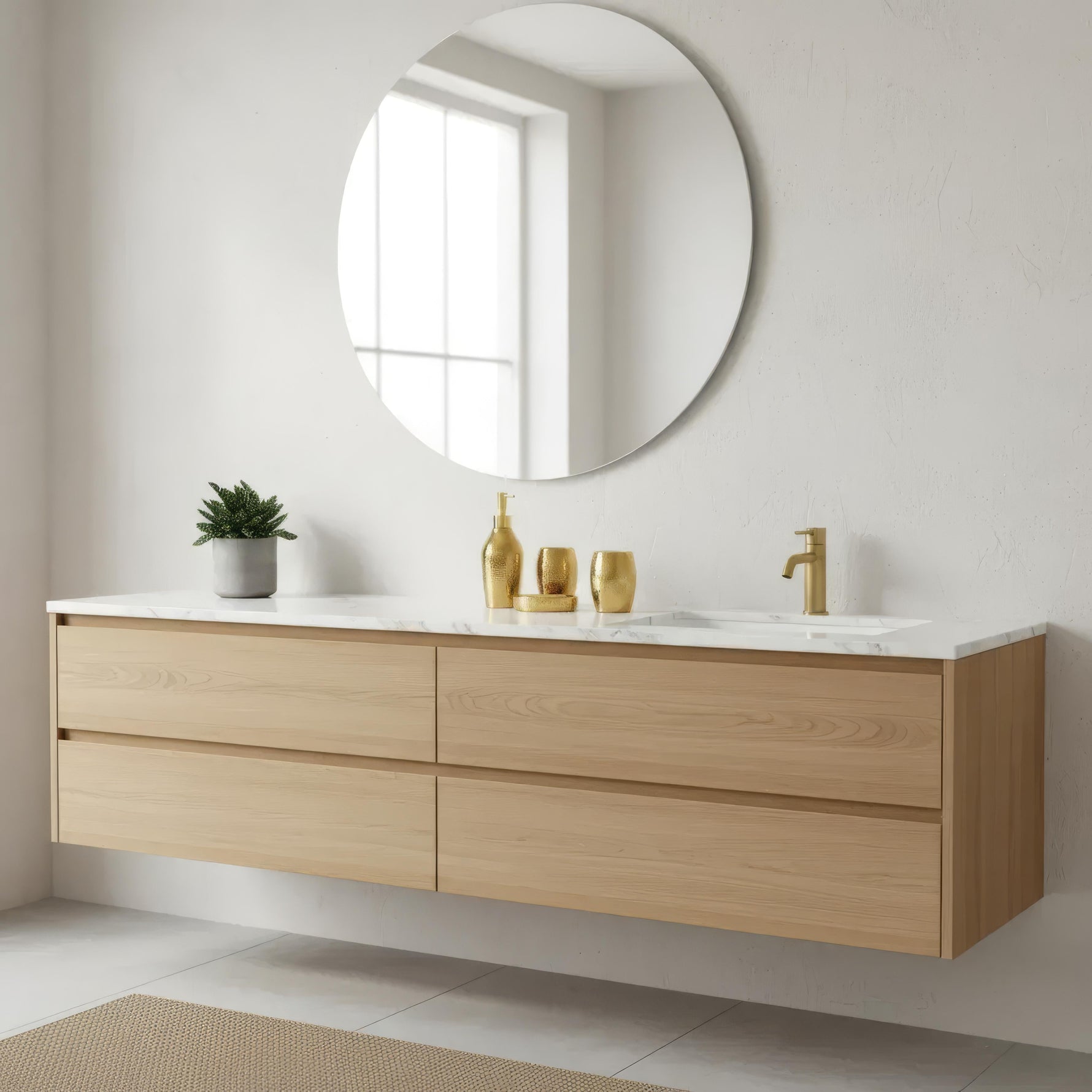 Stilvolles 5-teiliges Badezimmer-Accessoire-Set aus Keramik