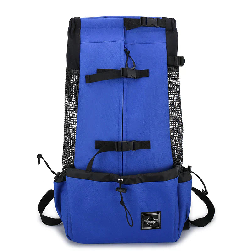 Hunderrucksack – Bequeme Tragetasche für mittelgroße Hunde mit Sicherheitsgurt und Stauraumtaschen