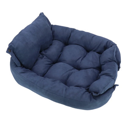 Versatile 3-in-1 Pet Bed – Sofa, Mat, or Snuggle Cave