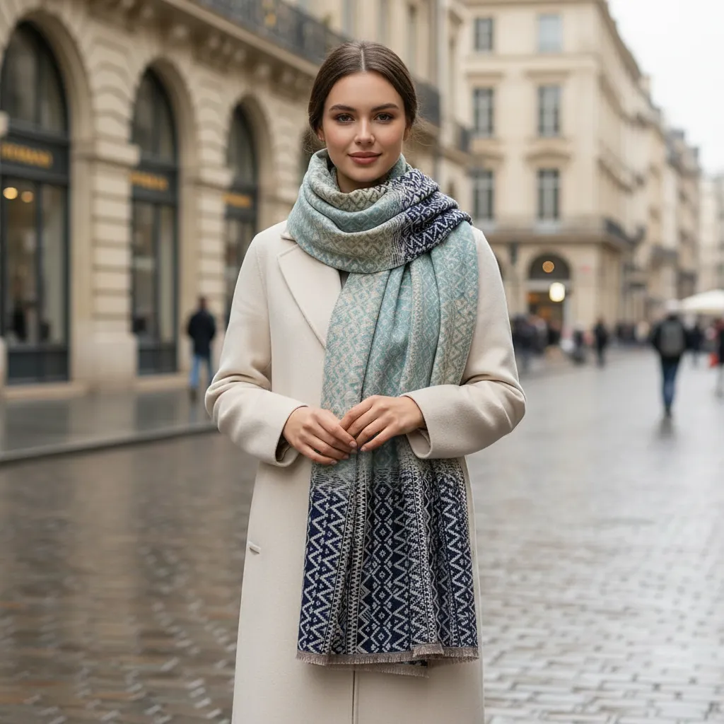 Nordischer Charme – Eleganter Winterschal für Damen