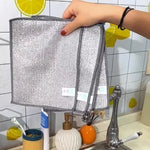 Double stainless steel scourer
