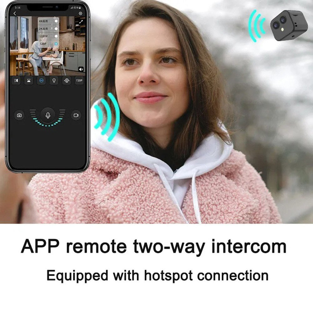 Wireless 4K Surveillance Camera with 170° Wide Angle and Intercom
