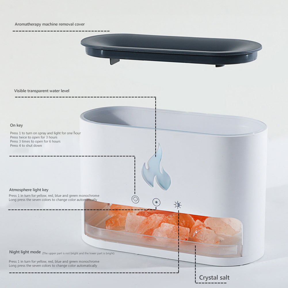 Steamer with crystal salt stone heating